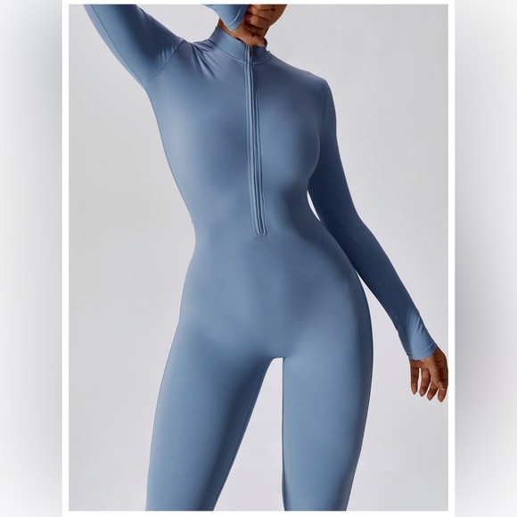 Night Sky Zipper Seamless Jumpsuit, Yoga Onsie - Picture 5 of 6